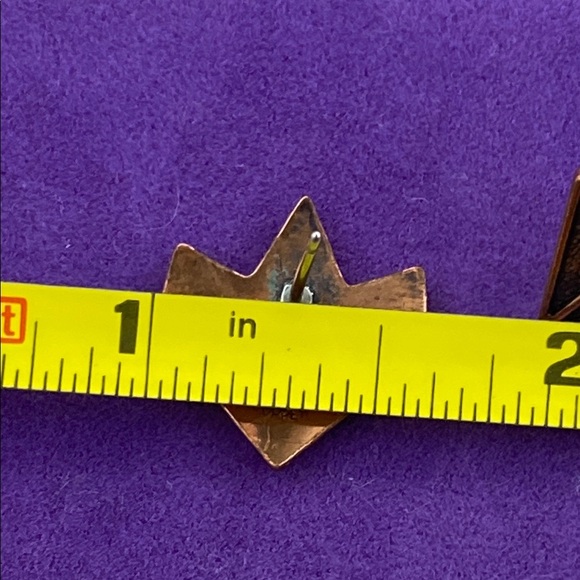 💛 Vintage Genuine Copper Southwestern CWMO Earrings - Picture 4 of 6